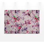 Vögel Leinwandbild Rosa Blau 90x60 DD120350 Keilrahmenbild Wandbild Leinwand