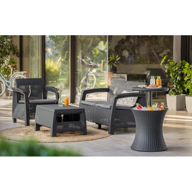 Keter Kühlbar Rattan Anthrazit 203835 404260 – Bild 5