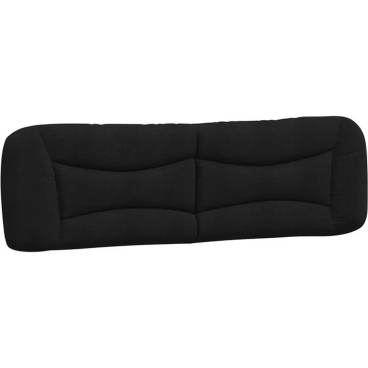 vidaXL Bett Kopfteil-Kissen "Hvar" Schwarz 180 cm Stoff (1-tlg) – Bild 4