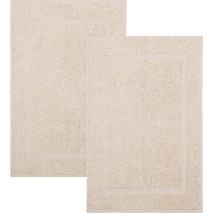 Betz Badematte 2er Set Badvorleger Premium Badematte Badteppich Größe 50x70 cm, beidseitig nutzbar, Baumwolle, Qualität 650g/m² – Bild 1