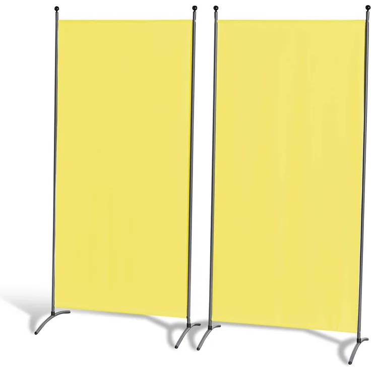 GRASEKAMP Qualität seit 1972 2 Stück Stellwand 85x180 cm Gelb Paravent Raumteiler Trennwand Sichtschutz