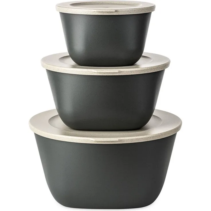 KOZIOL Aufbewahrungsschüssel CONNECT BOX SET STOCKHOLM, Kunststoff, (3-tlg, 1 Box 1 L, 1 Box 2 L, 1 Box 4 L), (1 + 2 + 4 L), melaminfrei, CO² neutrale Produktion