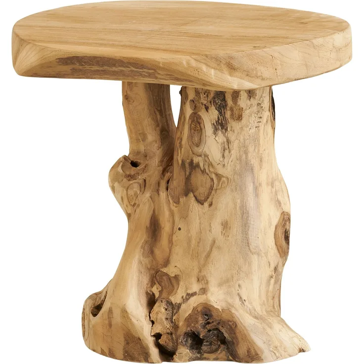 Beistelltisch >Palena< in braun, Teakholz - 40x45x40cm (BxHxT)