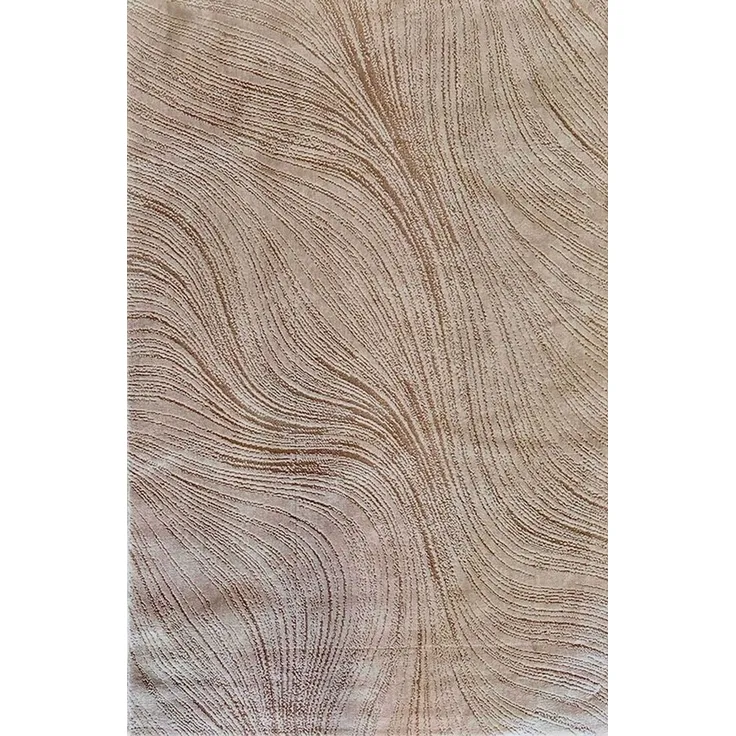 Vimoda Teppich Boho Design Unifarbe Hoch-Tief-Effekt, Rechteckig, Höhe: 6 mm, Teppich 3D Hoch-Tief-Effekt Modern für Esszimmer, Flur & Schlafzimmer