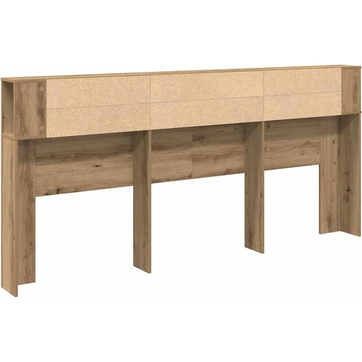 vidaXL Kopfteil Schrank Artisan-Eiche Holzwerkstoff 102,5 x 220 x 18,5 cm Braun – Bild 7