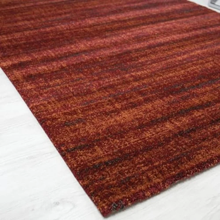 Vimoda Teppich Wohnzimmerteppich Rot dicht und weich, Rechteckig, Höhe: 19 mm, Sehr Dicht & soft meliert, Teppich Terracotta (Feuer Farbe) – Bild 5