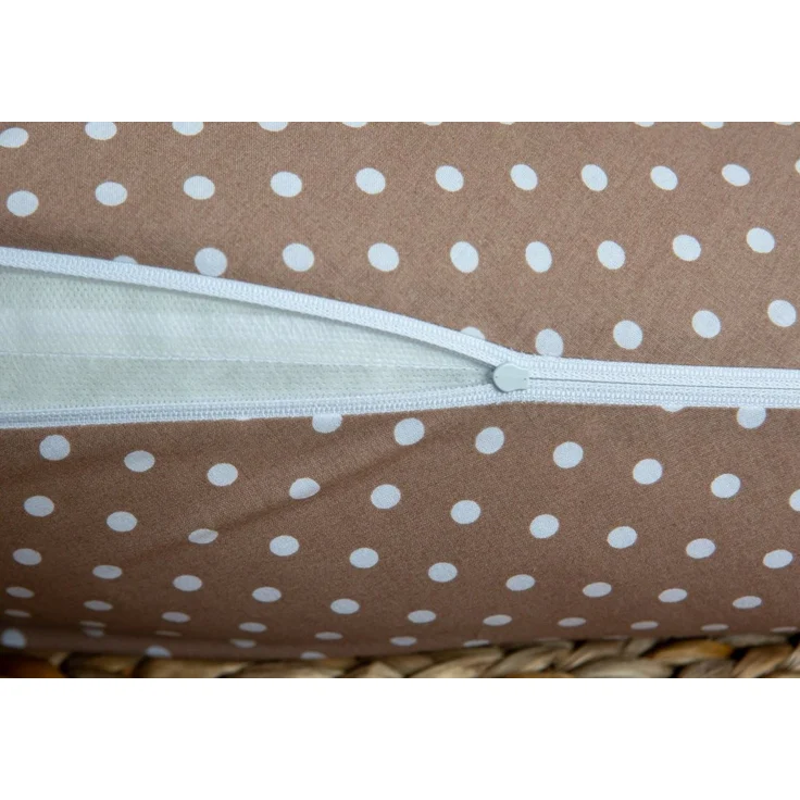 Loolay Seitenschläferkissen BRAUN Punkte Baumwolle Schwangerschaftskissen Seitenschläferkissen, MUSTER: BRAUN Punkte, WEICH Füllung + 100% BIO-Baumwolle Kissenbezug, XXL 170 cm Stillkissen + Bezug mit Reißverschluss! PREMIUM Geschenk, LOOLAY® - 100% Eu... – Bild 3