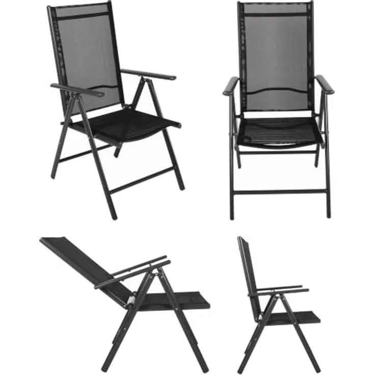 VCM Gartenstuhl Miami 913216 Anthrazit H. 105 x B. 56 x T. 65 cm – Bild 4