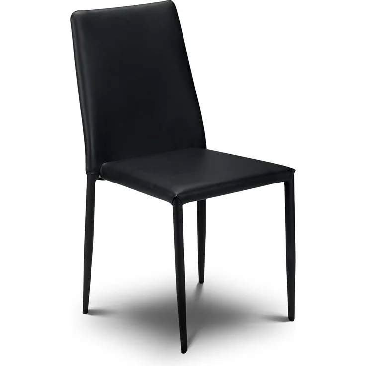 Julian Bowen Jazz Esszimmerstühle, stapelbar, Schwarz, 4 Stück