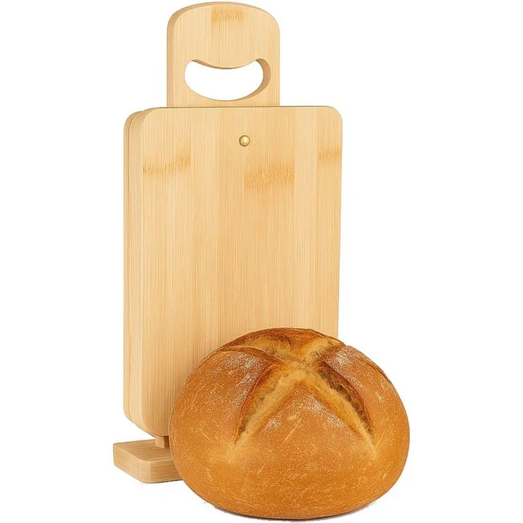 Koopman Frühstücksbrett Holzbretter Bambus Natur 7 Tlg, Holz, (Set, 7-St, Packung), 7 Tlg, Selbststehend, Metall & Holz, Hellbraun, Tragegriff – Bild 2