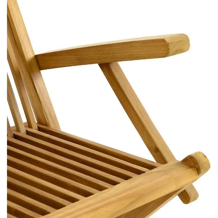 VCM Gartenstuhl 2er Gartenstuhl Hochlehner Klappstuhl Holz Teak – Bild 2
