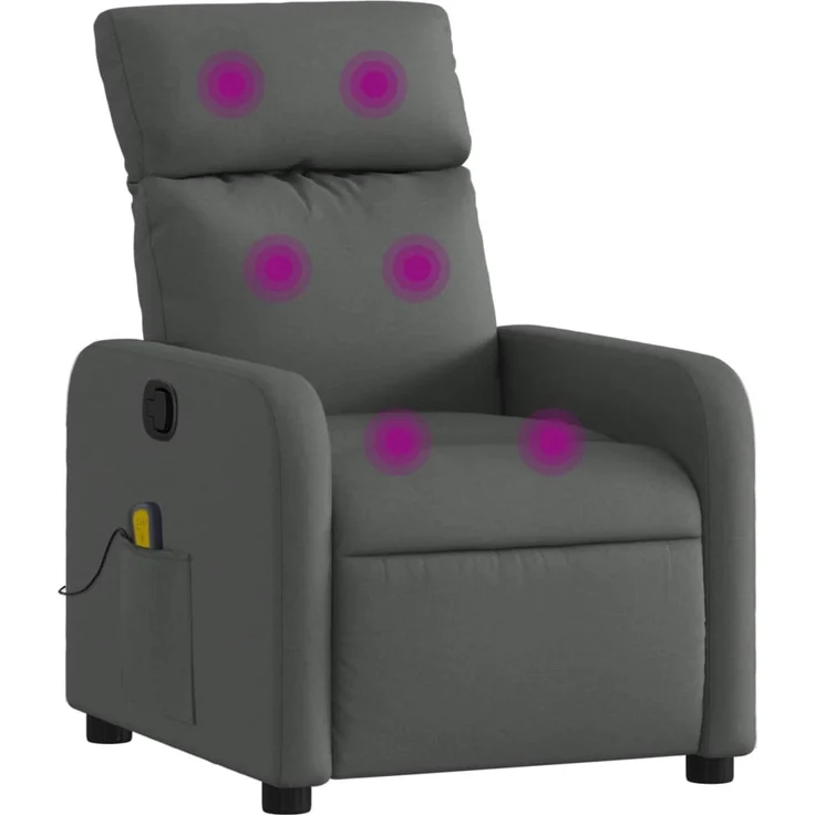 vidaXL Massage-Relaxsessel, Stoff, Dunkelgrau 3206864 – Bild 1