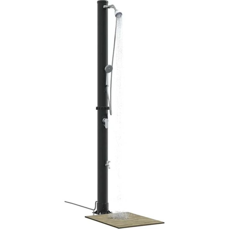 vidaXL Außen Solardusche Schwarz 217 cm PVC und Aluminium 42003410 – Bild 4