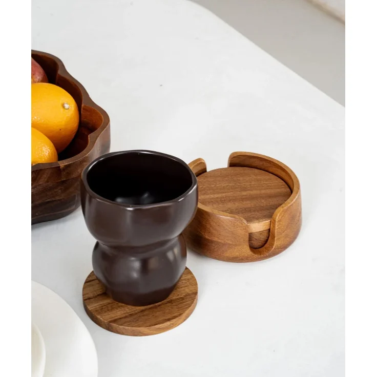 Akazie Lumo Untersetzer-Set aus Akazienholz - 5-tlg. – Bild 4