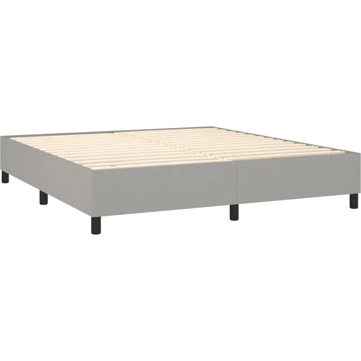 Boxspringbett Hellgrau 180x200 cm Stoff [3120878] – Bild 4