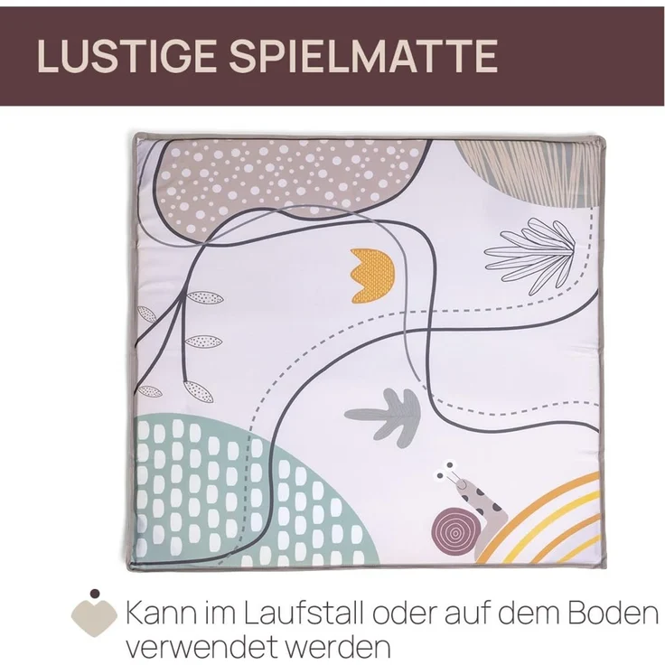 Chicco Open Box Square für Babys und Kleinkinder von der Geburt bis 15 kg, faltbar und kompakt, mit Spielmatte, Mesh-Fenstern, 4 Griffen und Reisetasche, grau – Bild 2
