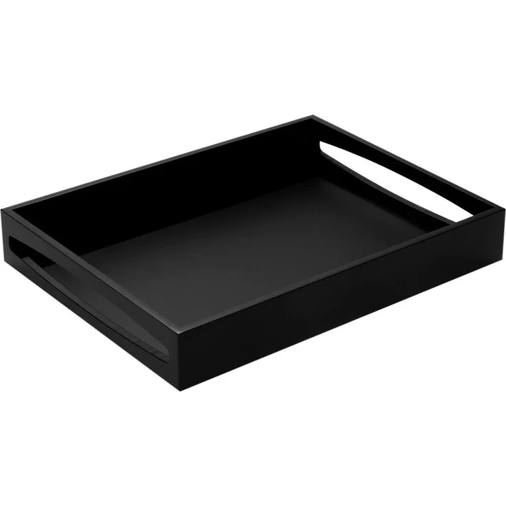 Brillibrum Dekotablett Tablett schwarz Serviertablett Holz Tablett rechteckig Holztablett – Bild 5