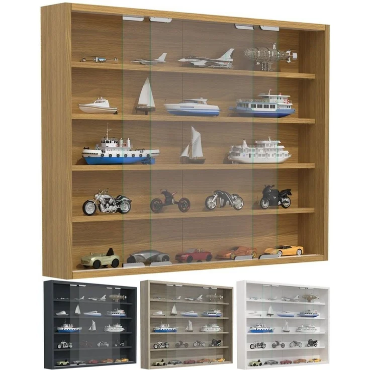 VCM Wandvitrine Agisa 918278 Sonoma-Eiche H. 60 x B. 77 x T. 10 cm – Bild 1