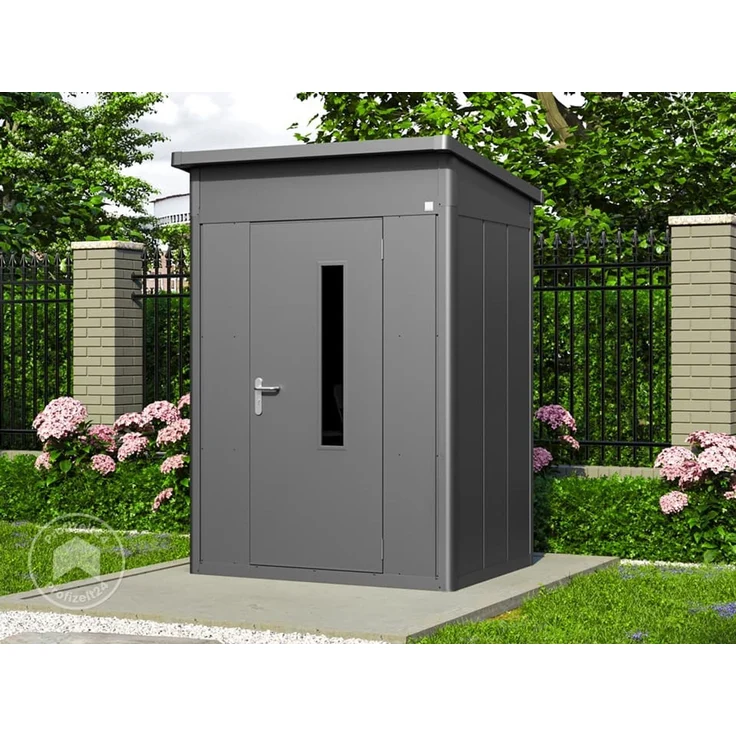 GFP Primeyard Gerätehaus Metall Gartenhaus 158x122x231 cm Geräteschuppen Pultdach anthrazit – Bild 1