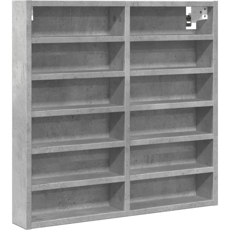 vidaXL Vitrinenschrank Betongrau 60x8,5x58 cm Holzwerkstoff 847964 – Bild 2
