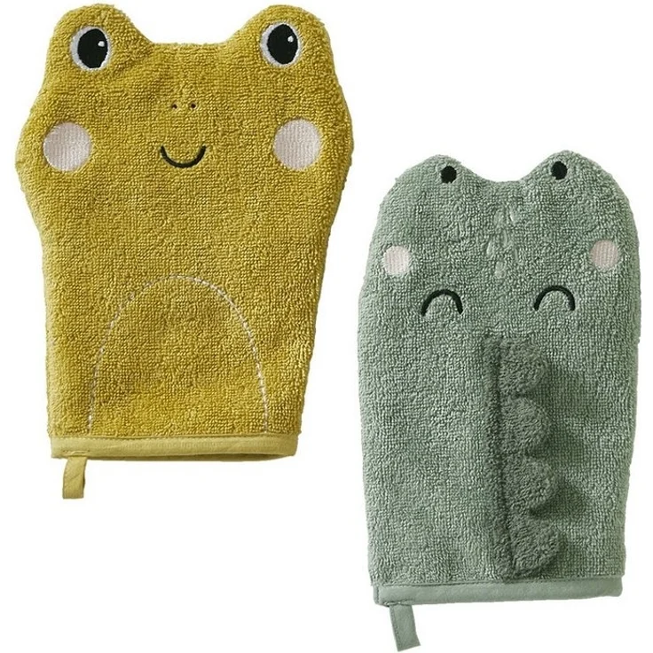 vertbaudet Waschhandschuh 2er-Set Baby Waschhandschuhe OZEAN – Bild 5