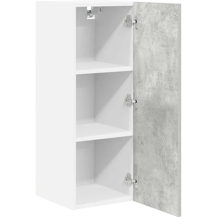 vidaXL Hängeschrank 2 stk. Betongrau und Weiß 30 x 31 x 80 cm 884249 – Bild 5