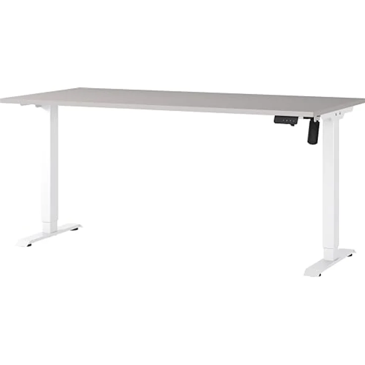 Germania Schreibtisch 8024-617, in Kaschmir/Weiß, elektr. höhenverstellbar, 160 x 119 x 80 cm (BxHxT) – Bild 2