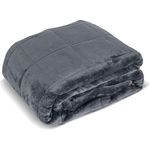 kamelshopping Gewichtsdecke 9 kg Gewichtsdecke, ca. 135 x 200 cm, weicher Polyester-Fleece-Bezug, Füllung: feine Glasperlen, Entspannungsdecke, Anti-Stress Decke, Therapiedecke