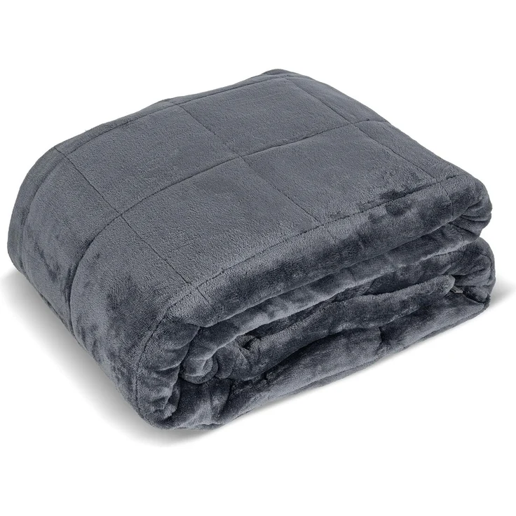 kamelshopping Gewichtsdecke 9 kg Gewichtsdecke, ca. 135 x 200 cm, weicher Polyester-Fleece-Bezug, Füllung: feine Glasperlen, Entspannungsdecke, Anti-Stress Decke, Therapiedecke – Bild 1