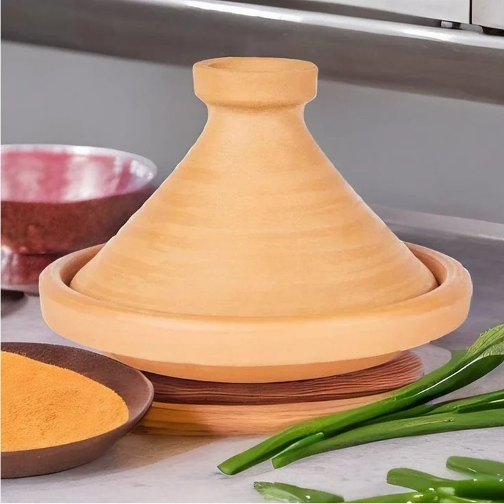 Marrakesch Orient & Mediterran Interior Dampfgartopf Marokkanische Tajine Tagine Aladin 26cm, Ton (1-tlg), Handarbeit – Bild 1