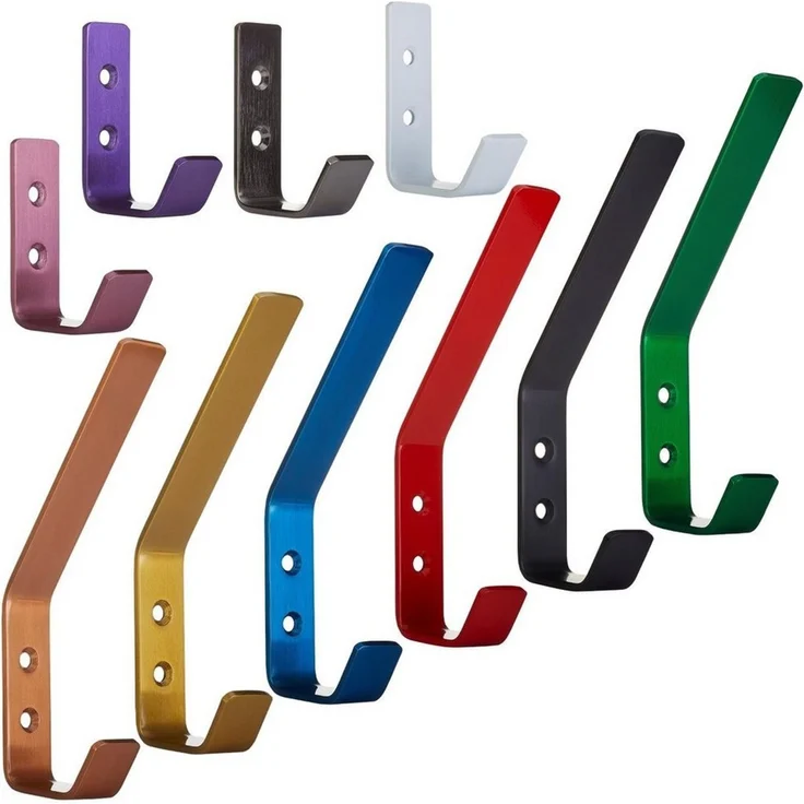 SO-TECH® Kleiderhaken doppelter Wandhaken, Edelstahl, 142 x 20 x 45 mm, (1-St), großer Jackenhaken mit abgerundeten Kanten weiß