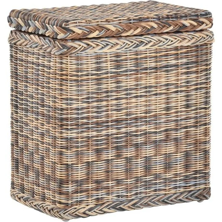 Krines Home Wäschekorb Rattan Wäschebox mit Deckel Wäschetruhe Wäschekorb Wäschesammler, mit Inlett Korb zur Aufbewahrung – Bild 4