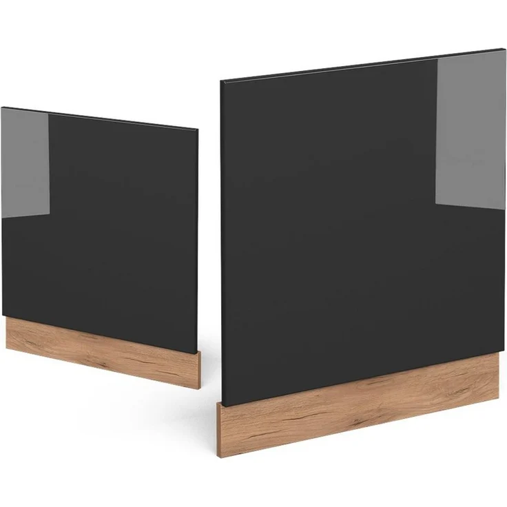 Frontblende R-Line Anthrazit Hochglanz 60 cm ohne Arbeitsplatte Vicco – Bild 3