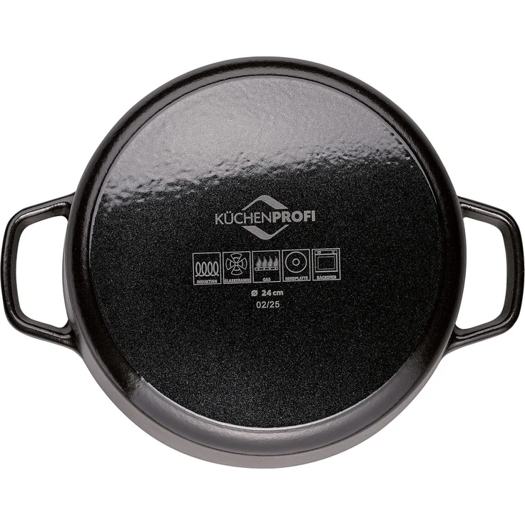 Bratentopf KÜCHENPROFI PROVENCE BHT 31.50x11.50x24 cm schwarz Topf Universaltopf Suppentopf Kochtopf – Bild 3