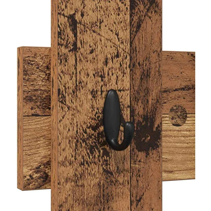 vidaXL Wandmontierter nachttisch Altholz 60 x 3 x 82 cm Holzwerkstoff 874481 – Bild 7