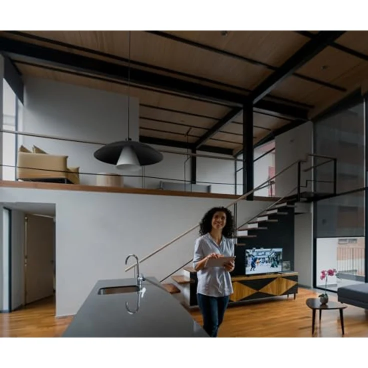 OSRAM Hängelampe Decor Flying Mushroom, Pendelleuchte aus Stahl in schwarz/weiß mit E27-Fassung – Bild 6