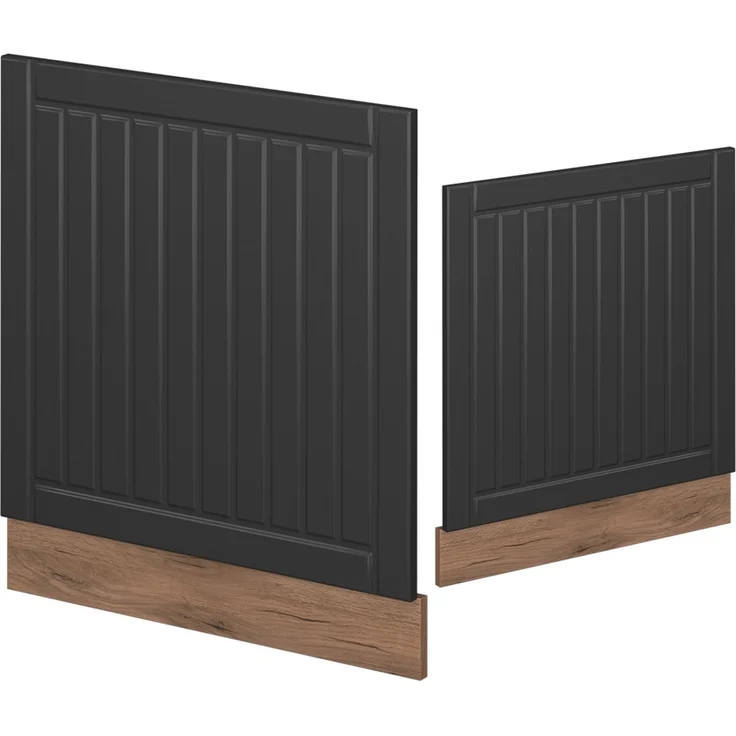 Frontblende Fame-Line Dunkelgrau/Goldkraft Eiche 60 cm, AP Marmor Vicco – Bild 4
