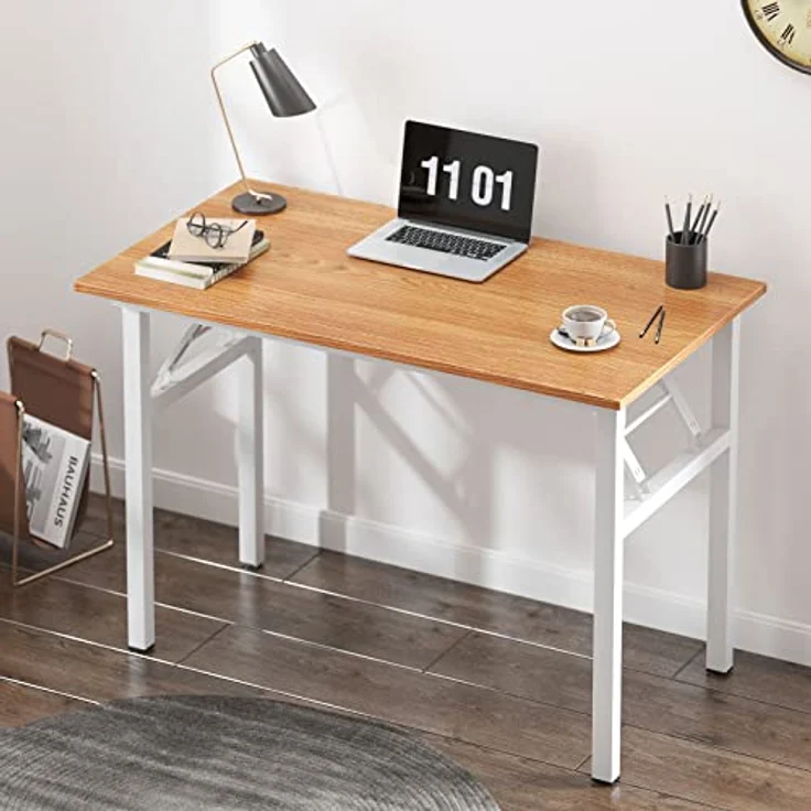 SogesHome Klapptisch Computertisch 80x40 cm PC Tisch Kleiner Schreibtisch Bürotisch Büroarbeitsplatz für Home Office Verwendung Schreibtisch Esstisch Konferenztisch – Bild 8