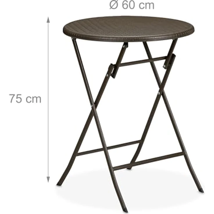 Runder Gartentisch in Rattan-Optik – Bild 4
