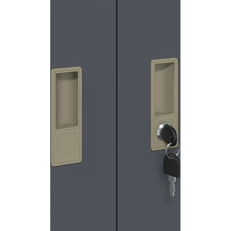 vidaXL Aufbewahrungsschrank 2 stk. Anthrazit 80 x 40 x 210 cm Stahl 3438743 – Bild 11