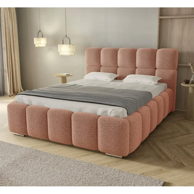 thematys Polsterbett mit Bettkasten & Lattenrost – Stauraumbett 160x200cm, mit 18 cm 7-Zonen-Taschenfederkern H3, Rosa – Bild 6