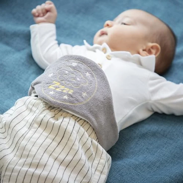Babyjem Kirschkernkissen Baby Bauchgurt, Grau | Natürlicher Wärmegürtel gegen Koliken und Blähungen, Waschbarer Bezug, 100% Natürliche Kirschkernfüllung – Bild 11