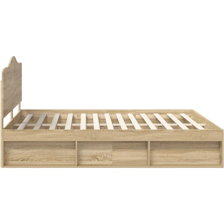 vidaXL Bettrahmen Sonoma 200 x 200 cm Massives Kiefernholz 3413265 – Bild 7
