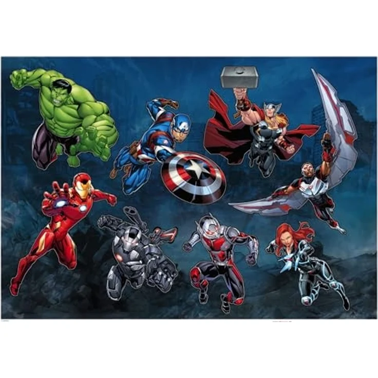 Komar Wandtattoo Avengers Crew - Größe 50 x 70 cm (8 St), Künstler: Komar, selbstklebend, Wandsticker, Kinderzimmer – Bild 2