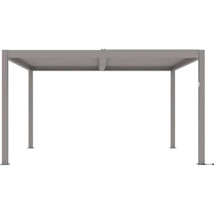 Vente-unique - AMADORA Terrassenüberdachung Metall Schokoladenbraun - B 305 cm x H 220 cm x L 395 cm – Bild 5