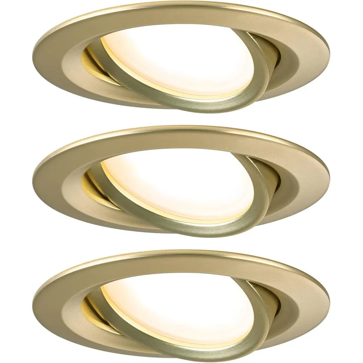 Paulmann 92404 Einbauleuchte LED Nova Coin 3er-Set schwenkbar 84mm gold – Bild 9