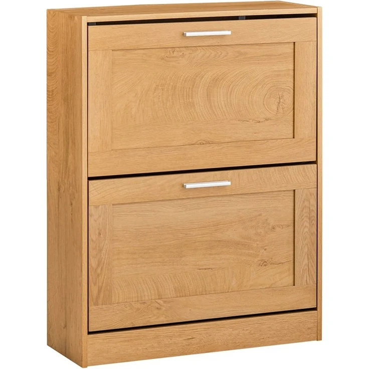 SoBuy FSR137-N Schuhschrank, MDF, Papierfurnier, Helle Eiche, 60 x 79 x 23 cm – Bild 1