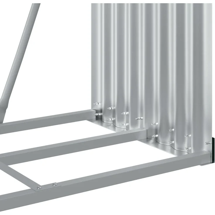 vidaXL Holzkorb Anthrazit 80x45x190 cm Verzinkter Stahl 364560 – Bild 8