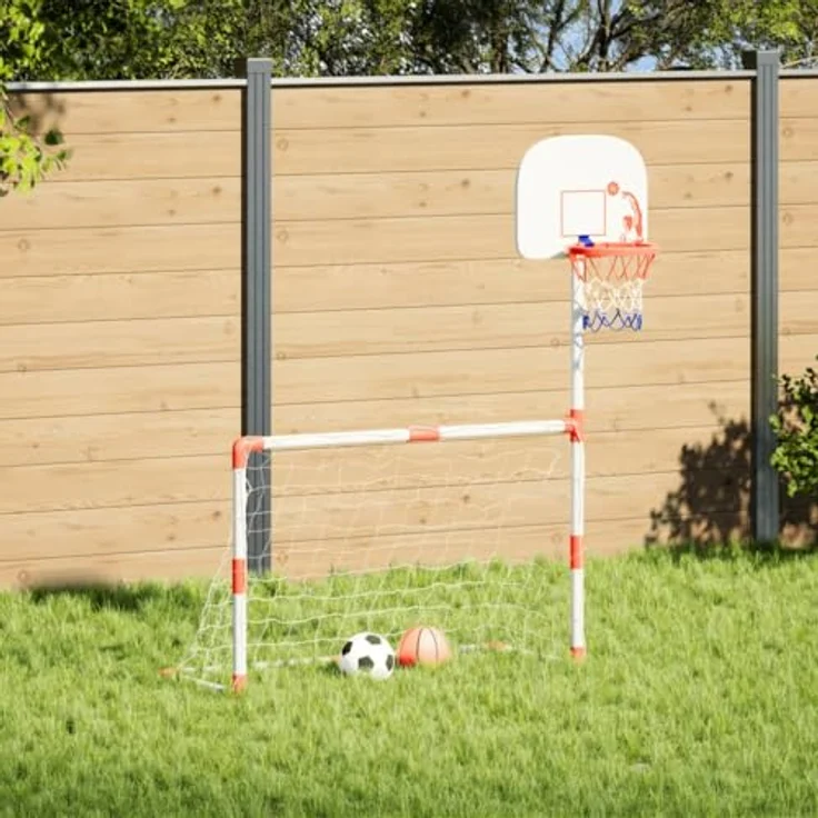 Fußball- und Basketball-Set für Kinder mit Bällen 98x50x70 cm 4016330 – Bild 2