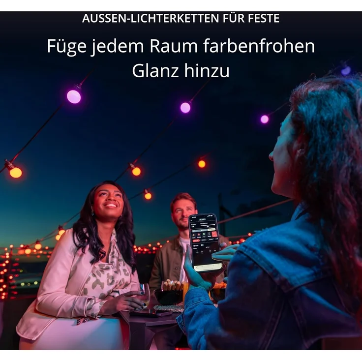Twinkly Festoon Lights 20 RGB Party Lichterkette Starter Kit – Bild 2